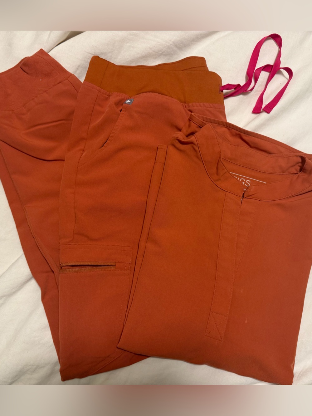 FIGS limited edition orange Scrub Set
